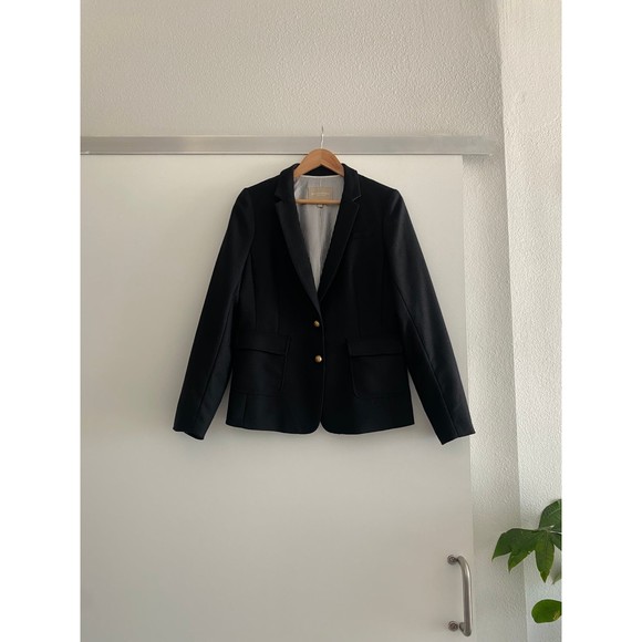 Banana Republic Black Wool Jacket Blazer Size 8 - Picture 3 of 10